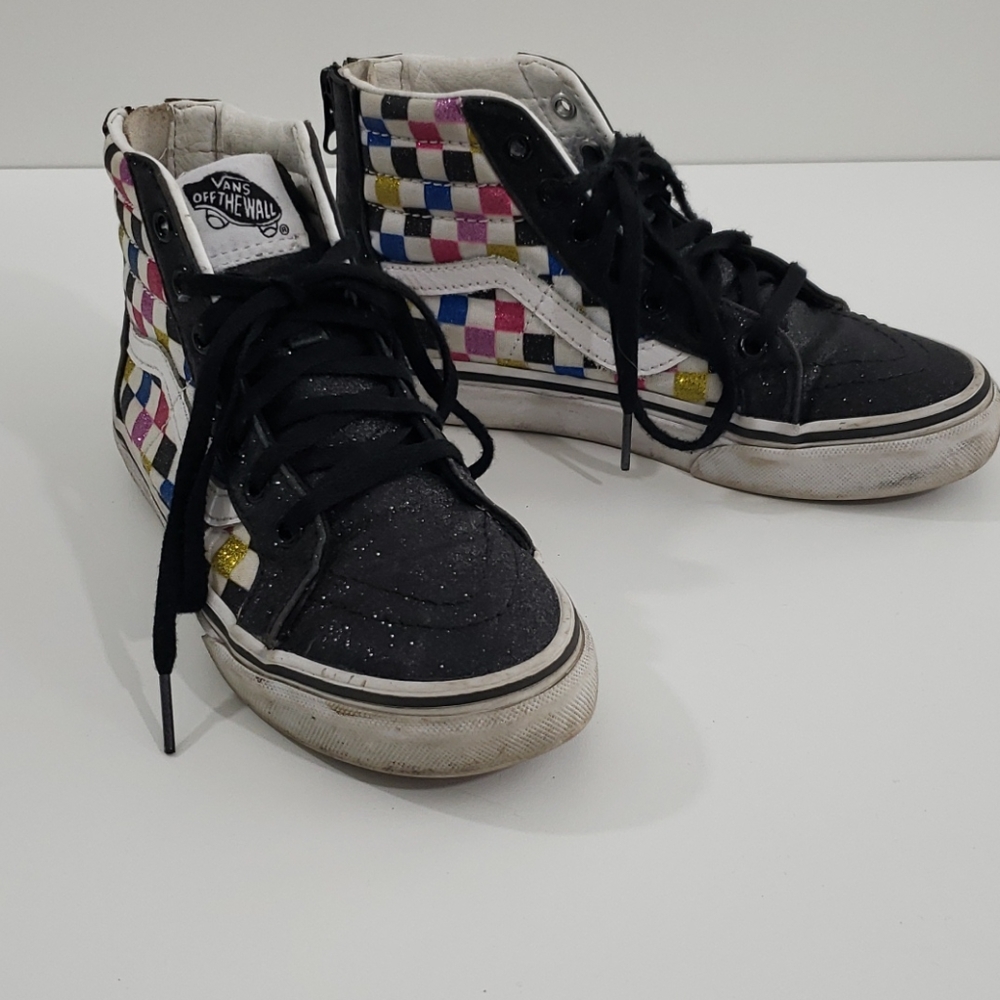 Vans Glitter Checkerboard SK8-hi zip 1.5